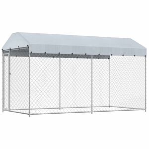 vidaXL Vanjski kavez za pse s nadstre&scaron;nicom 382 x 192 x 225 cm