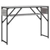 vidaXL Konzolni stol s policama siva boja hrasta 105x30x75 cm