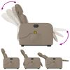 vidaXL Električni masažni naslonjač na podizanje boja cappuccina