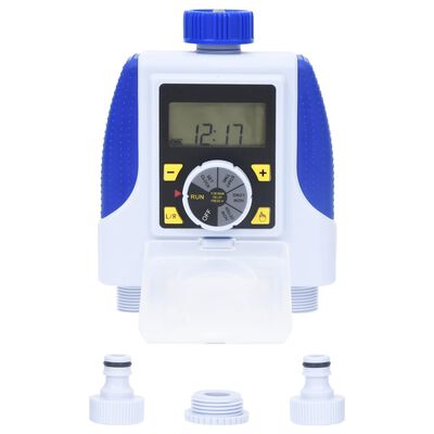 vidaXL Elektronički mjerač vremena za vodu s 2 izlaza i senzorom vlage