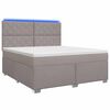 vidaXL Boxspring krevet s madracem Sivosmeđa 160 x 200 cm Tkanina