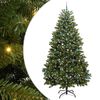 vidaXL Umjetno božićno drvce s nogom Zelena 270 cm PVC i čelik