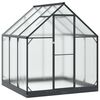 vidaXL Vrtni staklenik s vratima Antracit 183,5 x 183,5 x 207 cm