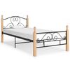 vidaXL Okvir kreveta crni metalni 90 x 200 cm