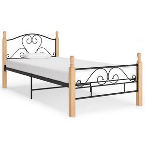 vidaXL Okvir kreveta crni metalni 90 x 200 cm