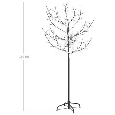 vidaXL Božićno drvce sa 120 LED žarulja toplo bijelo svjetlo 150 cm