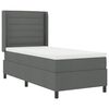 vidaXL LED Box Spring Krevet s madracem Tamno siva 80 x 200 cm tkanina