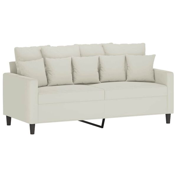 vidaXL 2-dijelni set sofa s jastucima krem bar&scaron;unasti