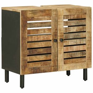 vidaXL Ormarić za umivaonik s pohranom Smeđa i crna 62 x 33 x 58 cm