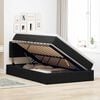 vidaXL Krevet s prostorom za pohranu s LED-om Crna 120 x 190 cm Bar&scaron;un