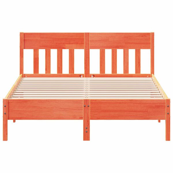 vidaXL Okvir kreveta bez madraca vo&scaron;tano smeđi 135x190 cm od borovine