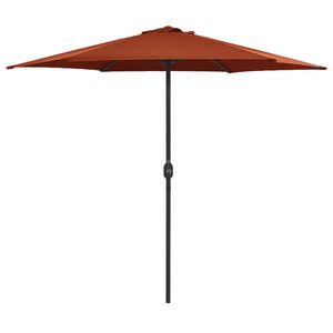 vidaXL Vrtni suncobran s aluminijskim stupom 270 x 246 cm terakota