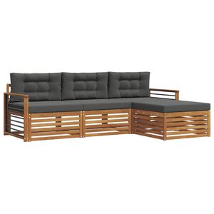 vidaXL Set vanjskih sofa Prirodna i antracit 249,5 x 162,5 x 73 cm