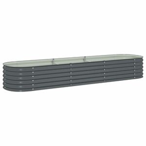 vidaXL Vrtna sadilica od pocinčanog čelika 320 x 80 x 44 cm siva