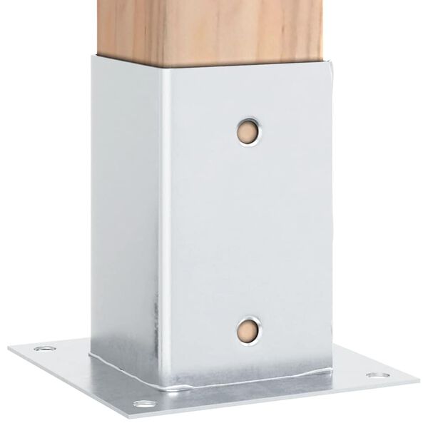 vidaXL Postolja za stupove kvadratna 4 kom 91x91 mm pocinčani čelik