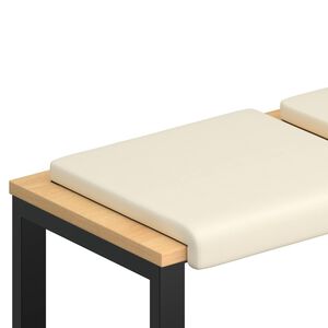 vidaXL Jastučić za klupu 4 kom. Teksturirani bar&scaron;un Krem Dubina 35 cm