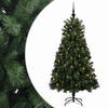 vidaXL Umjetno božićno drvce s pomičnim granama i kuglicama 150 cm