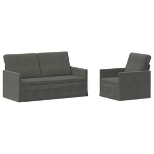 vidaXL Set sofe 2 pcs Tamnosiva Kordura tekstil