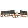 vidaXL Set vanjskih sofa 8 kom. Prirodna i antracit