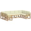 vidaXL Set vanjskih sofa 9 kom. Bijela i krem