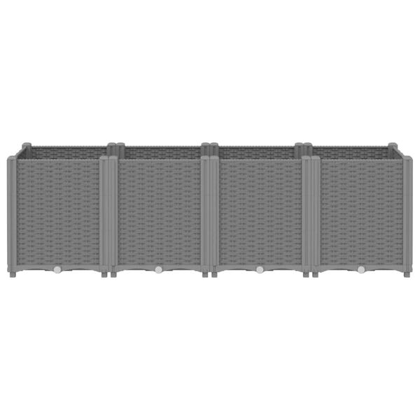 vidaXL Vrtna sadilica svijetlosiva 160 x 40 x 53 cm od PP-a