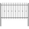 vidaXL Ograda sa &scaron;iljcima Crna 200 x 130 cm Čelik s prahom premazan