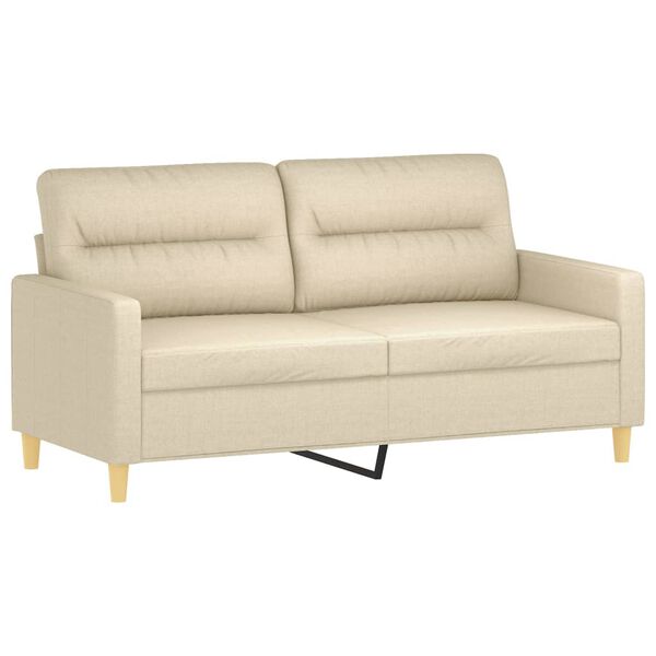 vidaXL 3-dijelni set sofa s jastucima krem od mikrovlakana