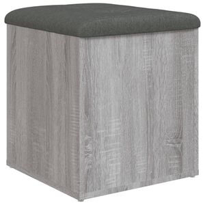 vidaXL Klupa za cipele siva boja hrasta 42x42x45 cm konstruirano drvo