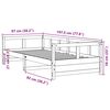 vidaXL Dnevni krevet s madracem bijeli 90 x 190 cm masivna borovina