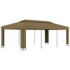 vidaXL Sjenica s dvostrukim krovom 3 x 6 m smeđe-siva 180 g/m&sup2;