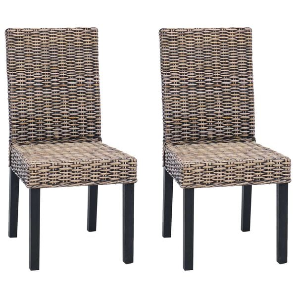 vidaXL Stolac za blagovanje 2 pcs Crno pranje 45 x 54 x 93 cm