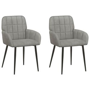 vidaXL Trpezarijske stolice 2 pcs Bar&scaron;un Svjetlosiva 57 x 50 x 85 cm