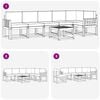 vidaXL Set vanjskih sofa s jastukom 7 pcs Prirodna i svijetlo siva