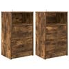 vidaXL Noćni ormarići s ladicama 2 pcs Dimljeni hrast 40 x 30 x 467 cm