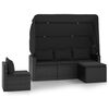 vidaXL 4-dijelni set vrtnih sofa od poliratana s jastucima crni