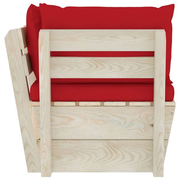 vidaXL Vrtna kutna sofa od paleta s jastucima impregnirana smrekovina