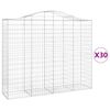 vidaXL Lučne gabionske ko&scaron;are 30kom 200x50x160/180cm pocinčano željezo