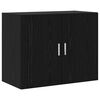 vidaXL Ormar za Zid Crni hrast 80 x 42,5 x 64 cm Konstruirano drvo