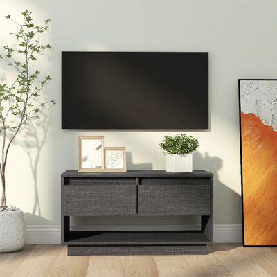 vidaXL TV ormarić sivi 74 x 34 x 40 cm od masivne borovine