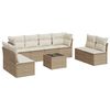 vidaXL 9-dijelni set vrtnih sofa s jastucima bež od poliratana