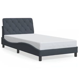 vidaXL Okvir kreveta bez madraca tamnosivi 100x200 cm bar&scaron;unasti