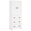 vidaXL Visoka komoda bijela 69,5x34x180 cm konstruirano drvo