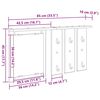 vidaXL Vješalica za kapute na zidu Dimljeni hrast 85 x 10 x 45 cm