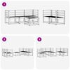 vidaXL Set vanjskih sofa s jastukom 6 pcs Prirodna i krem