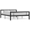 vidaXL Okvir za krevet crno-bijeli metalni 120 x 200 cm