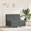 vidaXL Modularna sofa bez naslona 2 pcs Tamno siva 55 x 74 x 82 cm
