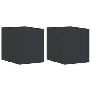 vidaXL Vanjske zidne svjetiljke 2 kom crne od lijevanog aluminija