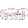 vidaXL Set lounge namje&scaron;taja za vrt 7 pcs Vosak Smeđa Masivna borovina