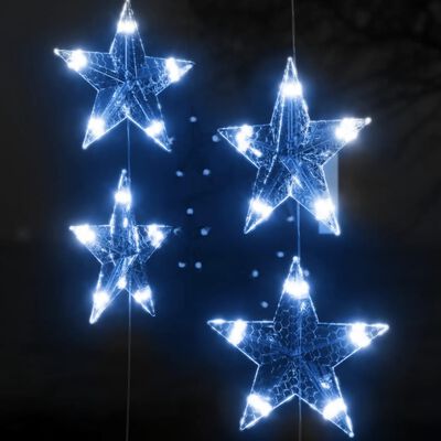 vidaXL LED vilinska zavjesa sa zvijezdama 500 LED plave 8 funkcija