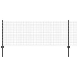 vidaXL Zatvorena žičana ograda s postovima 50 x 0,8 m Siva Mreža
